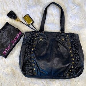 Betsey Johnson • Leather Studded Ruffle Detail Purse